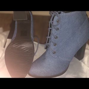 Denim Blue Booties